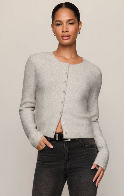 Medina Cardigan - Feather Grey front