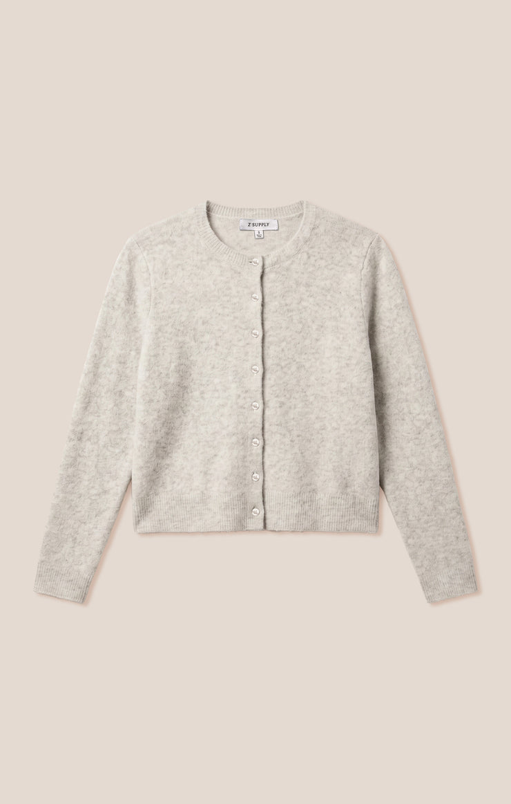 Medina Cardigan - Feather Grey flat lay