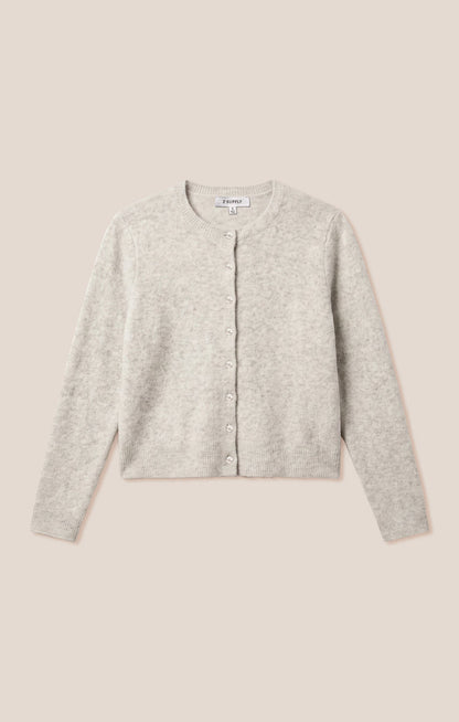 Medina Cardigan - Feather Grey flat lay