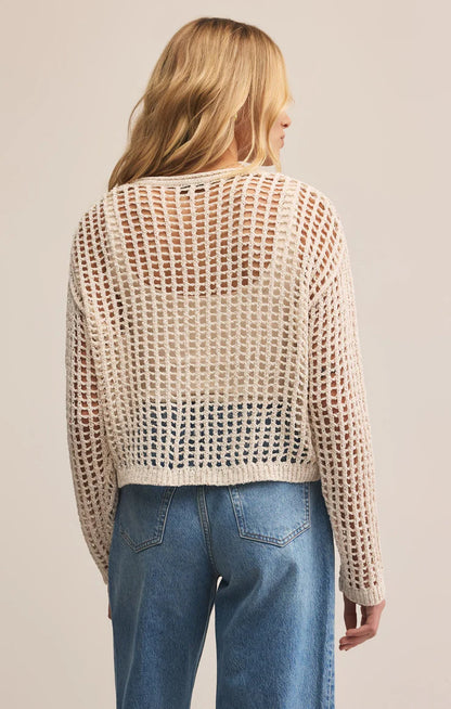 Felix Cropped Crochet Sweater ZW253181