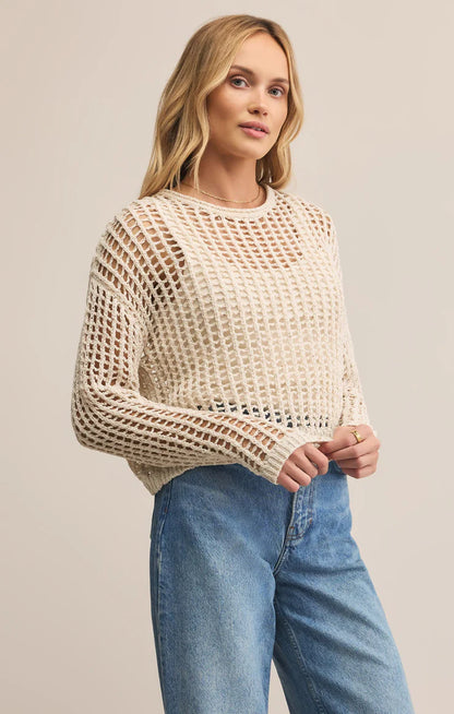 Felix Cropped Crochet Sweater ZW253181