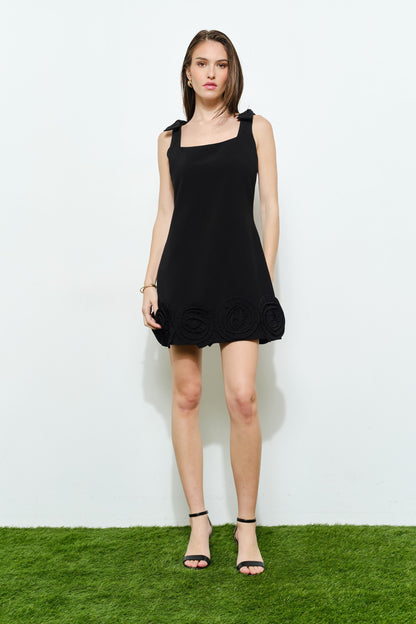 Bow Shoulder Straps Mini Dress  IDO14015