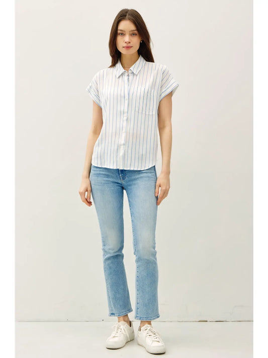 Short Sleeve Striped Shirt 19579