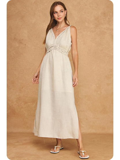 Braided Detail Midi Dress SSB-D-11190-H