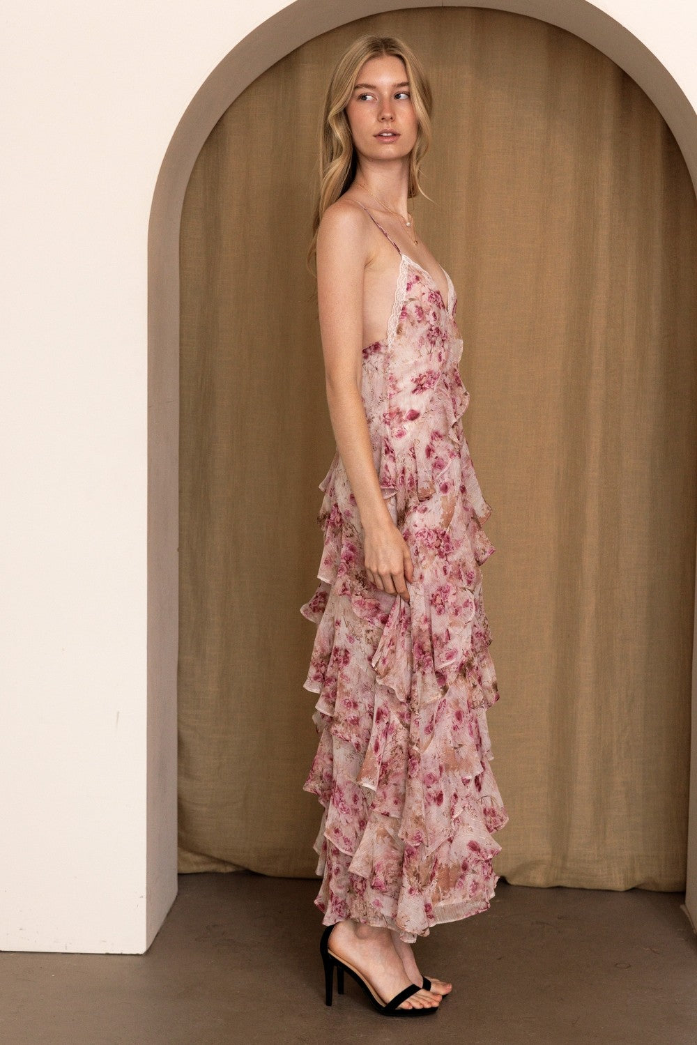 Cascade Ruffle Maxi Dress JD10406