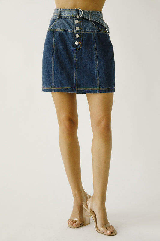 Ombre Denim Mini Skirt JS6022