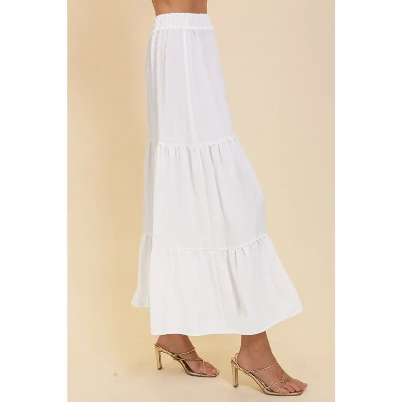 Boho High Waisted Airflow Maxi Skirt WS8817