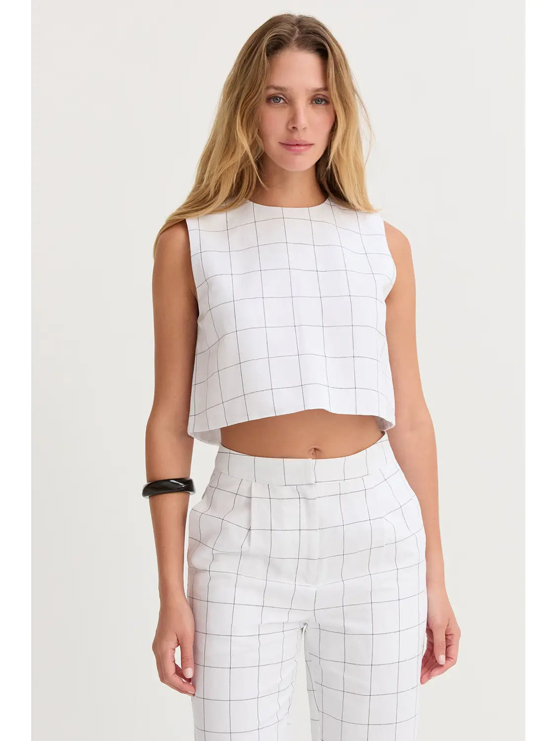 Tiana Windowpane Top CT9705