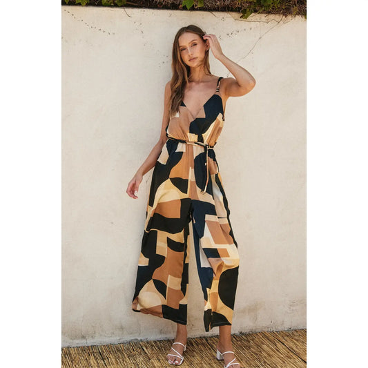 First Class Cord Strap Surplice Jumpsuit FJS11604-P1715