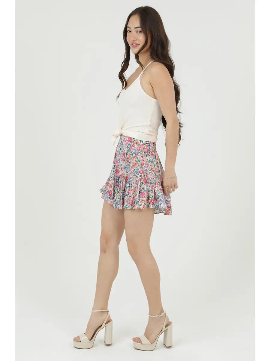 Floral Print Skort 25S57