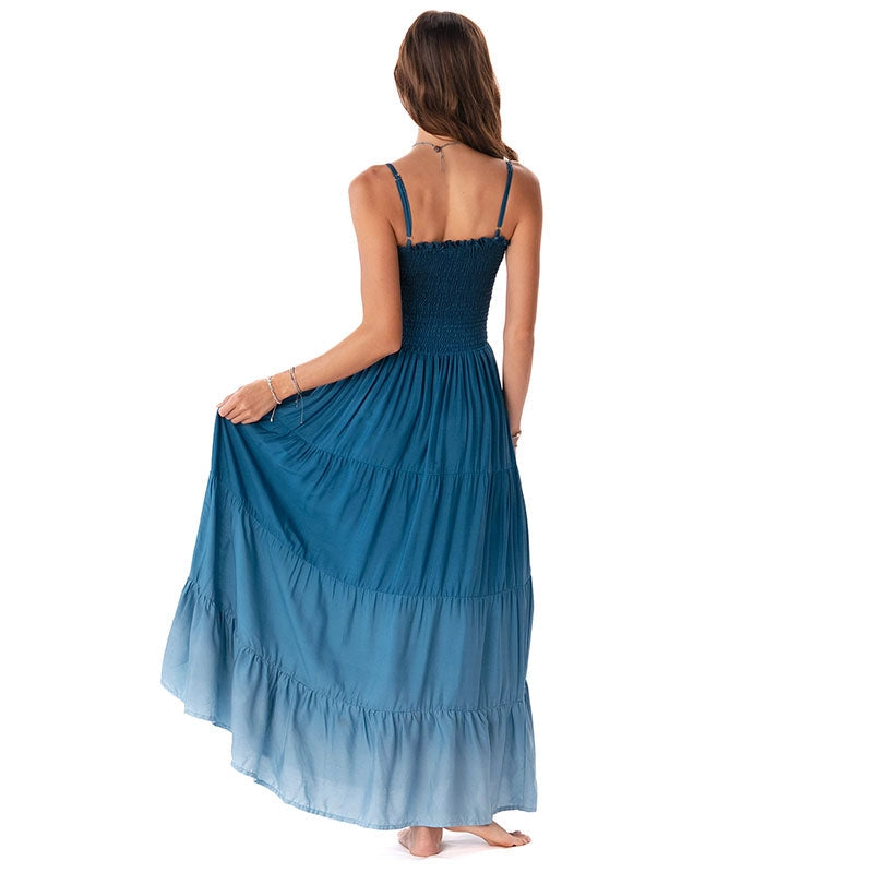 Ocean Mist Rayon Mai Tai Maxi Dress 64238-ADJ-S