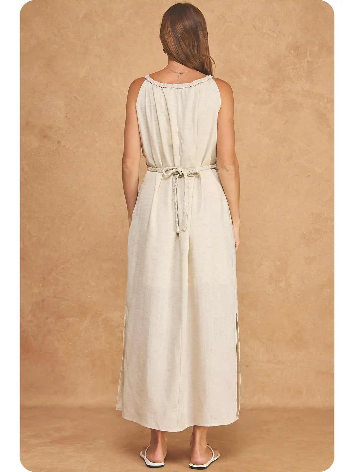 Braided Detail Midi Dress SSB-D-11190-H