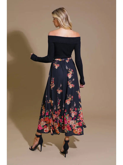 Sweater and Woven Combination Dress ID21441