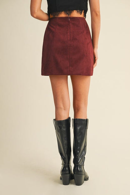 Fitted Suede Mini Skirt S25268