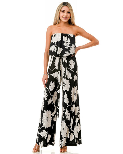 Tube Wide Leg Jumpsuit W/ Belt P592-V592
