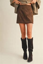 Fitted Suede Mini Skirt S25268