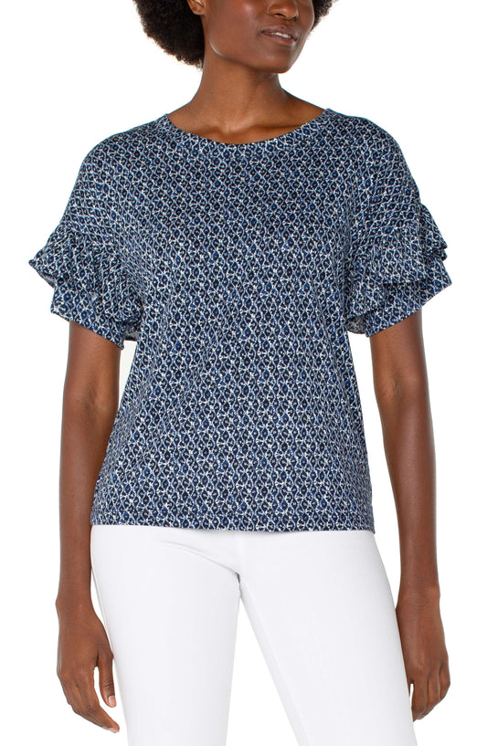 1/2 Sleeve Drop Shoulder With Ruffle LM8C49K15P35