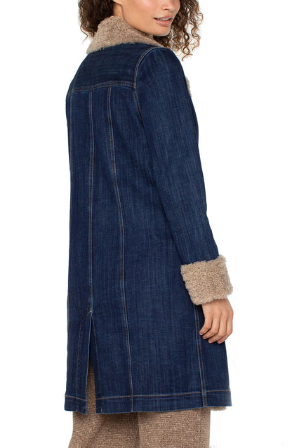 Sherpa Trimmed Notch Collar Jacket LM1C05FH5