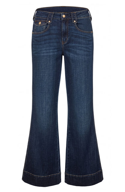 Hannah Outlaw Flare Jean - Duskwood Blue