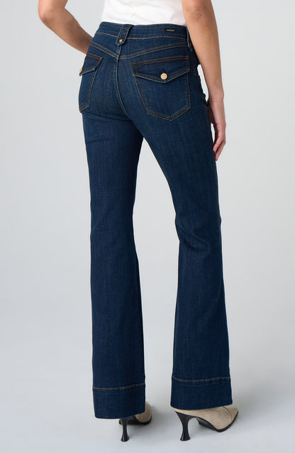 Hannah Outlaw Flare Jean - Duskwood Blue