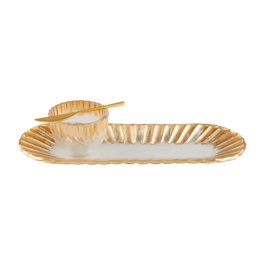 Gold Edge Tray & Dip Set 42080027